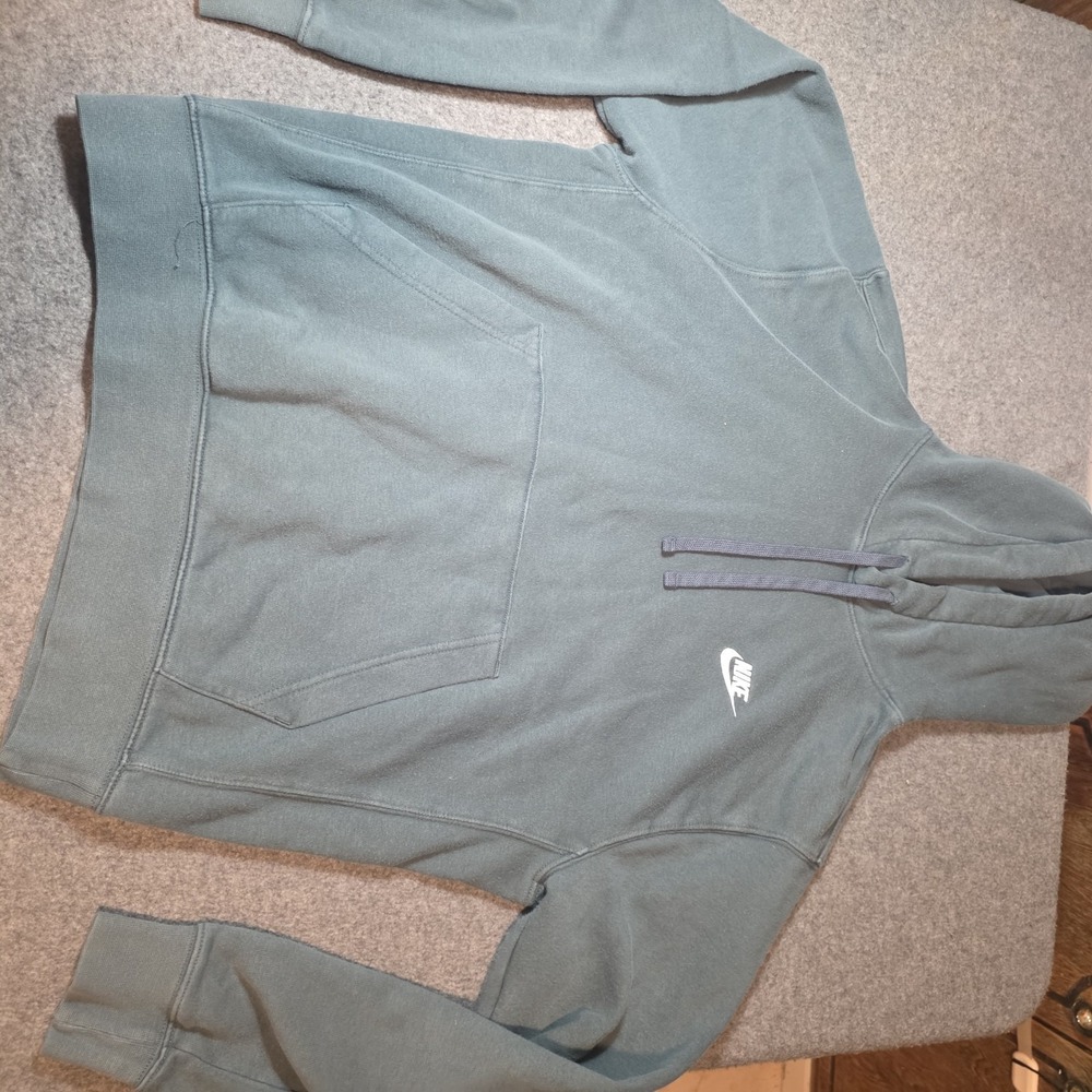 Green Fleece Nike Hoodie Small I2